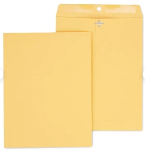 Staples Clasp Gummed Envelopes, 10"L x 13"H, 6 Boxes, 100 per Box
