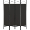 4-Panel Folding Privacy Screen Room Divider Decoration Accent, 6ft