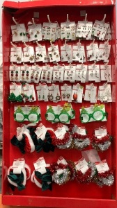 Holiday Accessories Display w/ Approx 90 Pcs