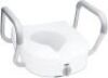 Carex E-Z Lock Raised Toilet Seat with Handles, 5 Inch Toilet Seat Riser with Arms, Fits Most Toilets - Appears New