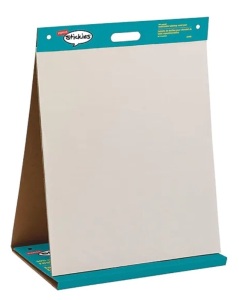 Staples Stickies Tabletop Easel Pad, 20" x 23", White, 20 Sheets/Pad