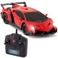 Lot of (2) 1/24 Kids RC Lamborghini Veneno Racing Car Toy w/ Lights, Shock Suspension&nbsp;