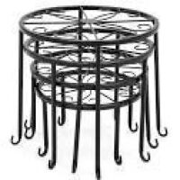 Set of 4 Indoor Outdoor Metal Nesting Plant Stands, Flowerpot Holders&nbsp;