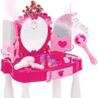 Kids Princess Vanity Mirror w/ AUX Cable, Wand, Hairdryer, Accessories&nbsp;