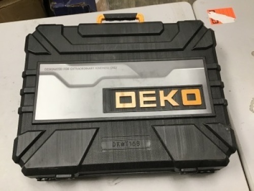 DEKO DKMT168&nbsp;Auto Repair Mixed Tool Combination Package&nbsp;with Plastic&nbsp;Storage Case - Appears New, Missing 1 Socket&nbsp;&nbsp;