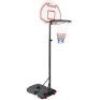 Kids Height-Adjustable Basketball Hoop, Portable Backboard System w/ Wheels&nbsp;