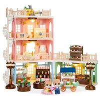 Deluxe Cottage Dollhouse Mansion Pretend Toy Playset w/ Tiny Critters&nbsp;
