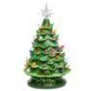 15in Pre-Lit Hand-Painted Ceramic Tabletop Christmas Tree w/ 64 Lights&nbsp;