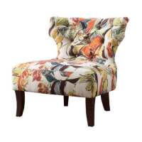 Hourglass Tufted Armless Chair