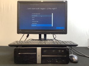 HP Desktop Computer Pro 3000 SFF w/ Dell Monitor, Keyboard & Mouse