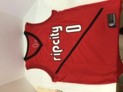 Lillard, Number 0, Ripcity Basketball Jersey, Appears New
