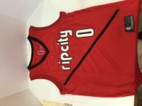 Lillard, Number 0, Ripcity Basketball Jersey, Appears New