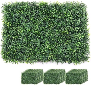 Yuego 12 Packs Wall Artificial Boxwood Panels, 24" x 16"