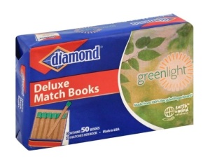 Case of Diamond Deluxe Match Books, 30 pkgs of 50 books