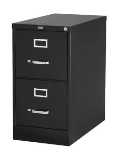 Staples 2-Drawer Vertical File Cabinet, Locking, Letter Size, 26.5"D
