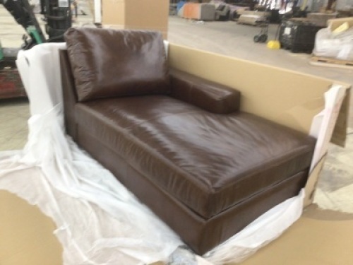 Pottery Barn Big Sur Square Arm Leather Sofa Chaise