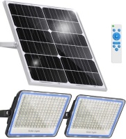 Solar Led Flood Lights Set, 20000mAh, 100W, 3000K-7000K with&nbsp;Remote Control