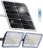 Solar Led Flood Lights Set, 20000mAh, 100W, 3000K-7000K with&nbsp;Remote Control