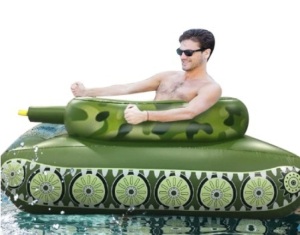 Inflatable Tank Pool Float with Cannon