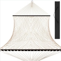 Cotton Rope 2-Person Double Hammock w/ Spreader Bars, Carrying Case