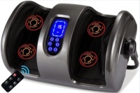 Reflexology Shiatsu Foot Massager w/ High-Intensity Rollers, Remote Control