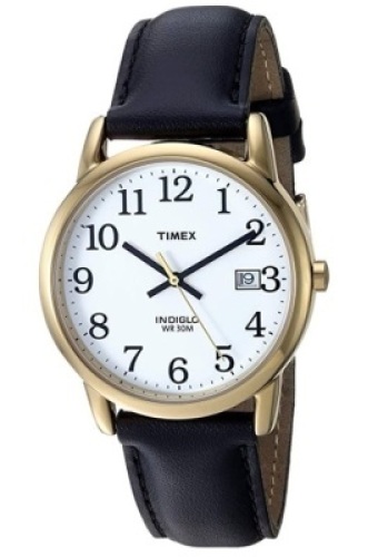 Timex Men's Easy Reader Date Leather Strap Watch, Appears New