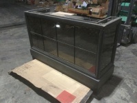 Home Bar - Marble Counter, Electrical Outlet, Textured Glass Panel&nbsp;Front. Missing Bar Top and Foot Rest. Damaged in Shipping.