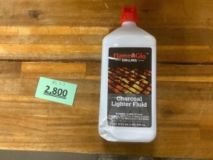 Box of 12 Bottles of FlameGlo Charcoal Lighter Fluid