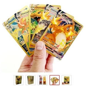 Pokemon Gold Foil Cards, 100pk