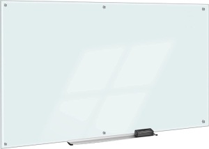 Amazon Basics Glass Dry-Erase Board - Frosted, Non-Magnetic, 8' x 4'