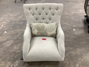 Floral Pattern Chair MISSING LEGS 