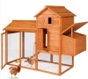 Multi-Level Wooden Chicken Coop - 80in