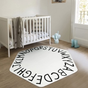 Hexagon ABC Kids Rug Play Carpet 55’’x47"