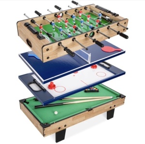 4-in-1 Multi Game Table Set w/ Air Hockey, Table Tennis, Billiards, Foosball