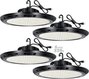 4 Pack Bulbeats 320W LED High Bay Light 44800lm