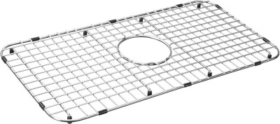 Serene Valley Sink Bottom Grid 25-1/8" x 12-7/8", Centered Drain with Corner Radius 1-1/2", Stainless Steel NDG2513C