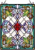 Capulina Victorian Style Stained Glass Window Suncatcher, 22"x17"
