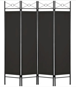 4-Panel Folding Privacy Screen Room Divider, 6ft