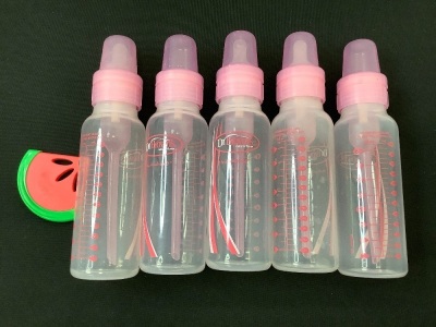 Lot of (5) Dr Brown's Natural Flow Bottles