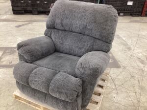 Lane Gray Recliner Chair - Has Slight Lean 