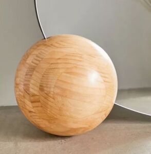 Wood Sphere Base for Safi Floor Mirror 