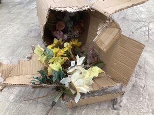 Box of Artificial Flowers 