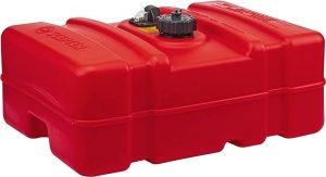 Scepter 08669 Rectangular 12 Gal. Low Profile Marine Fuel Tank For Outboard Engine Boats, 24.5" x 18" x 11.5"