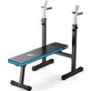 JX FITNESS Adjustable Press Weight Bench Folding Fitness Barbell Rack 