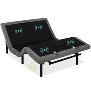 Queen Adjustable Bed Base with Massage, Remote, USB Ports 