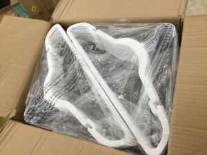 White Velvet Clothes Hangers 60pk 