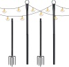 Set of 4 String Light Poles