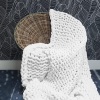 Adyrescia Chunky Knit Blanket Throw, 100% Hand Knit with Jumbo Chenille Yarn, 50"x60"