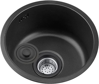 Small Round Kitchen Sink, L15 x W11.8 x D8.6 in