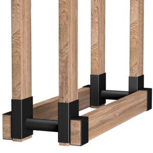 Amagabeli Firewood Bracket Log Rack 